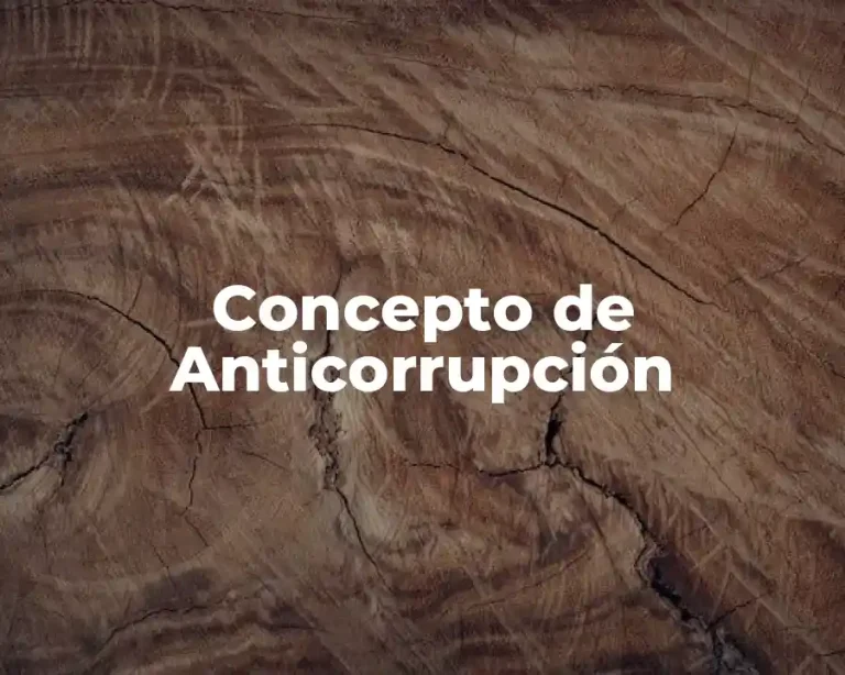 Concepto de Anticorrupción