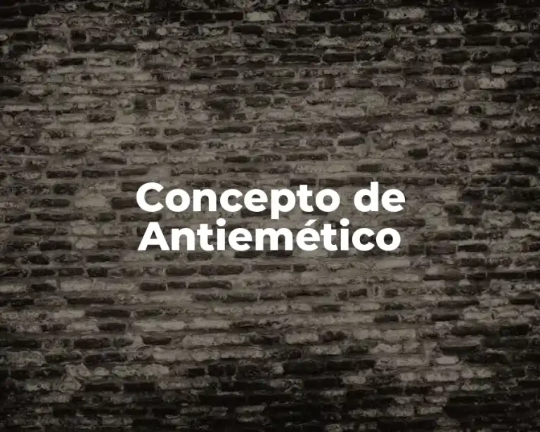 Concepto de Antiemético