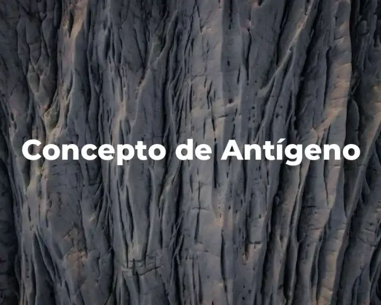 Concepto de Antígeno