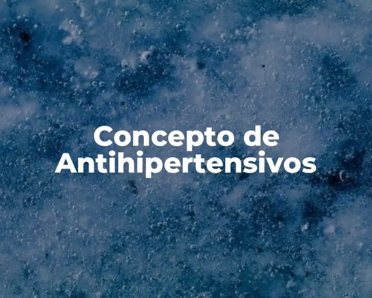 Concepto de Antihipertensivos