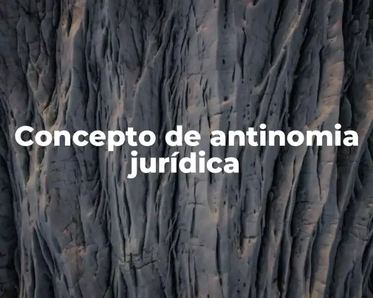 Concepto de antinomia jurídica