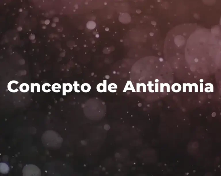 Concepto de Antinomia