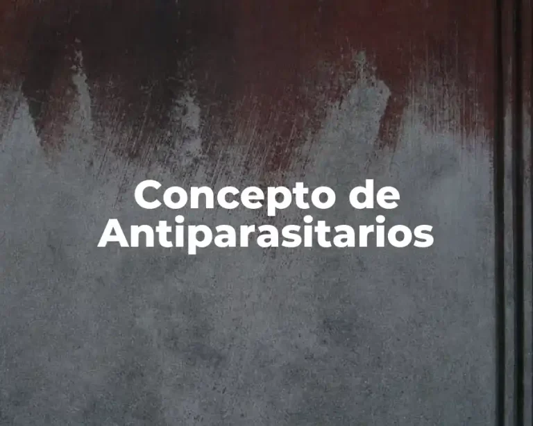 Concepto de Antiparasitarios