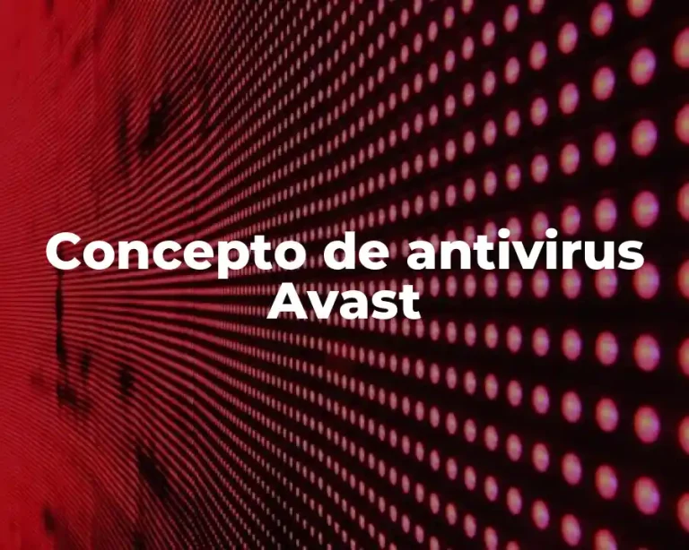 Concepto de antivirus Avast