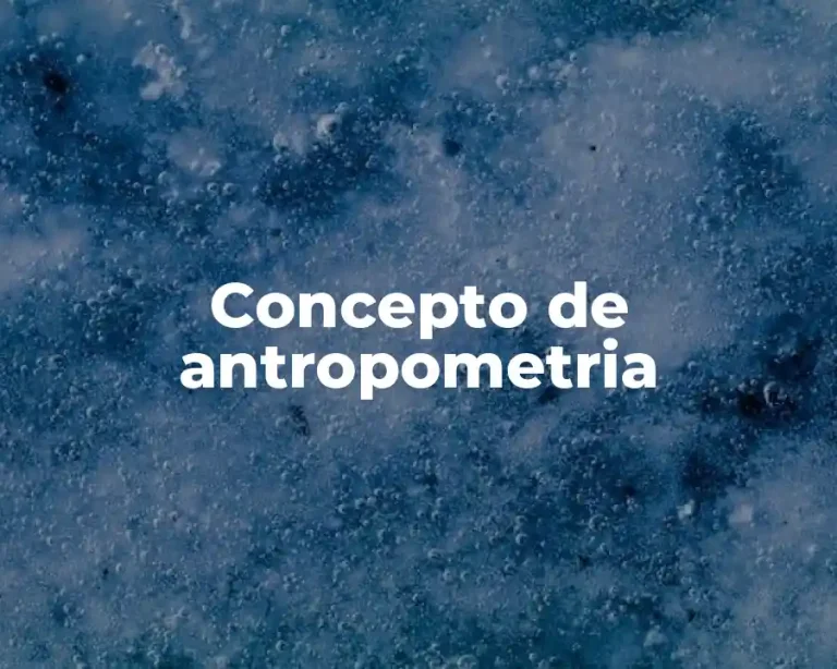Concepto de antropometria