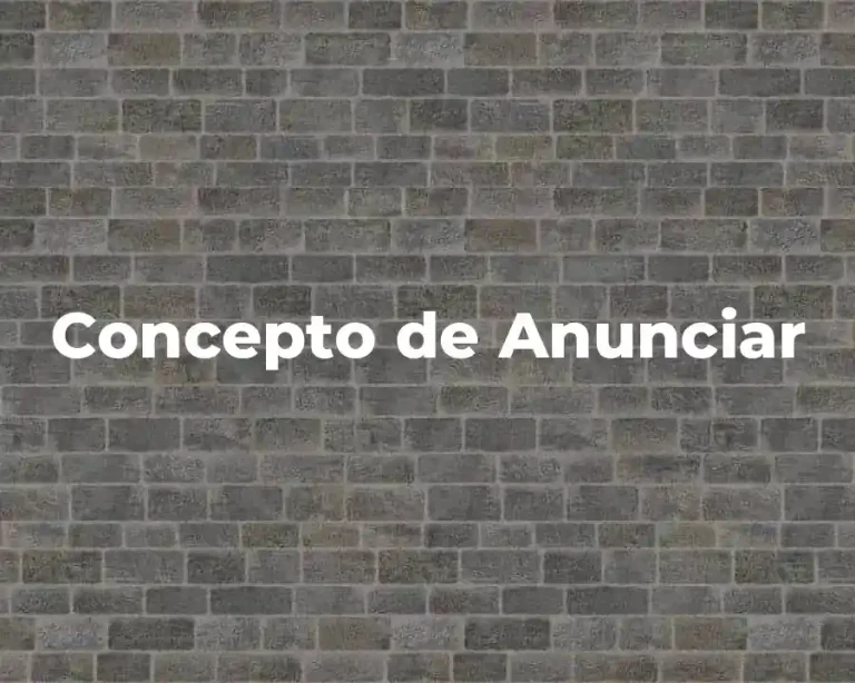 Concepto de Anunciar