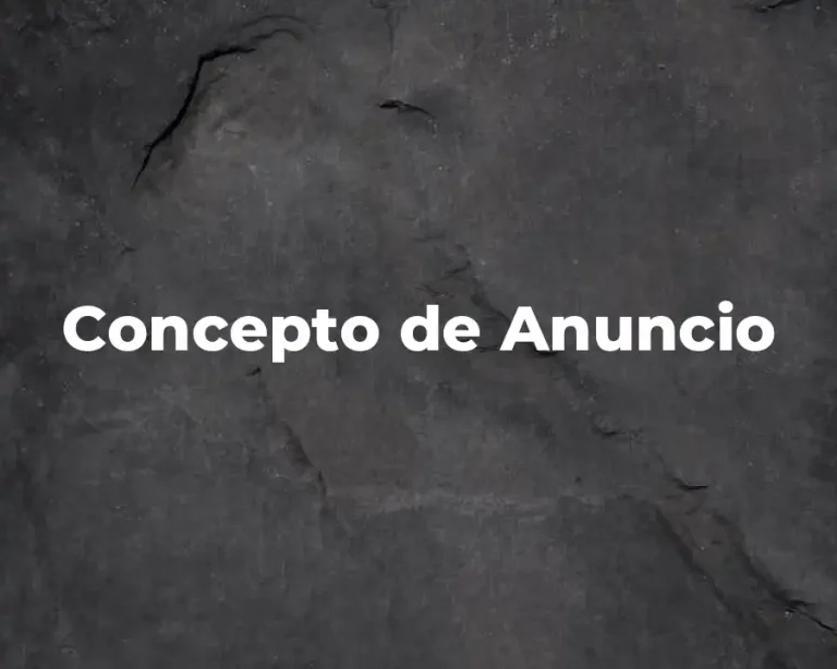 Concepto de Anuncio