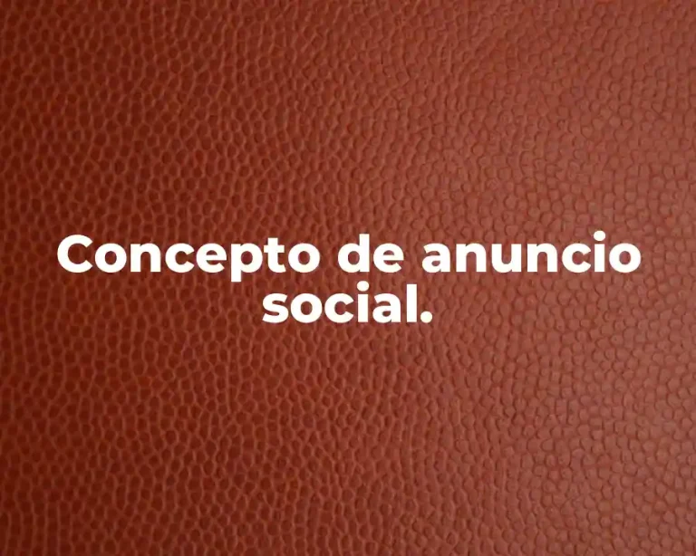 Concepto de anuncio social.