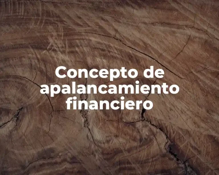 Concepto de apalancamiento financiero