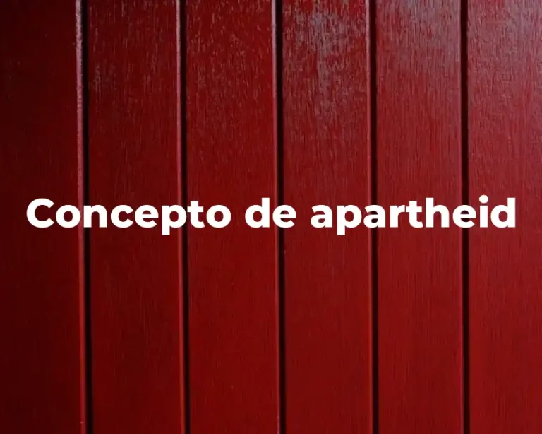 Concepto de apartheid