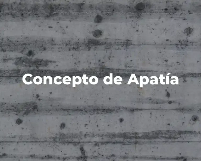 Concepto de Apatía