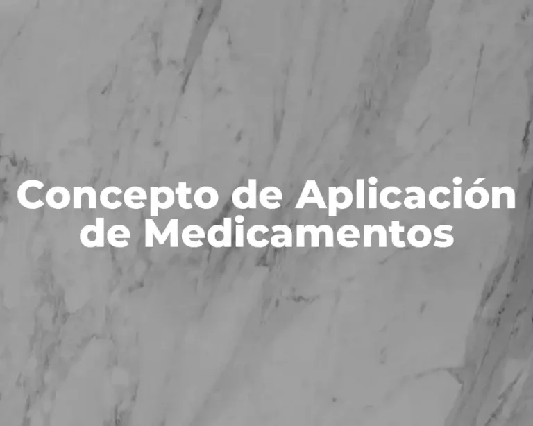Concepto de Aplicación de Medicamentos