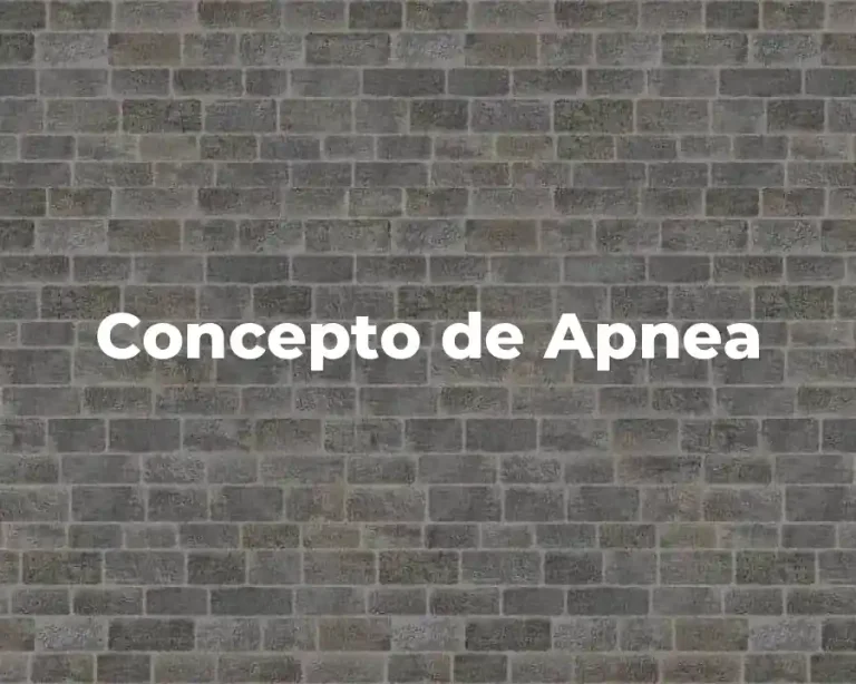 Concepto de Apnea