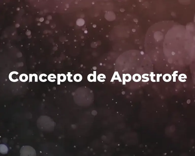 Concepto de Apostrofe