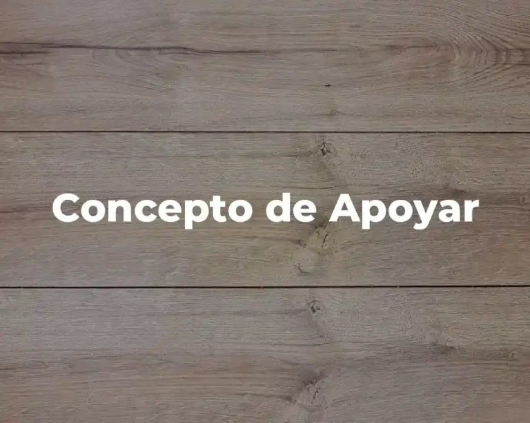 Concepto de Apoyar