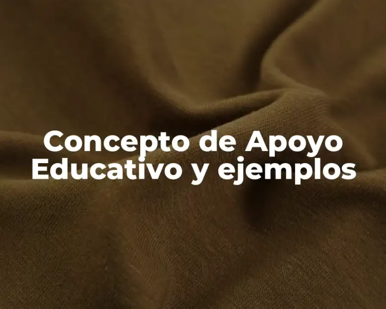 Concepto de Apoyo Educativo y ejemplos