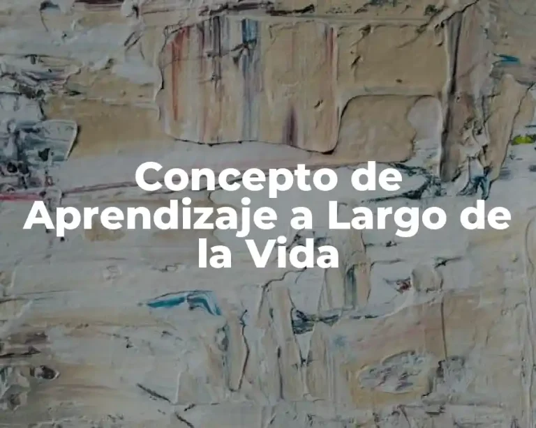 Concepto de Aprendizaje a Largo de la Vida
