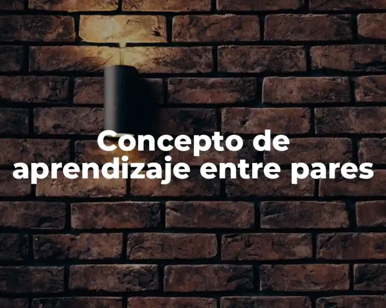 Concepto de aprendizaje entre pares