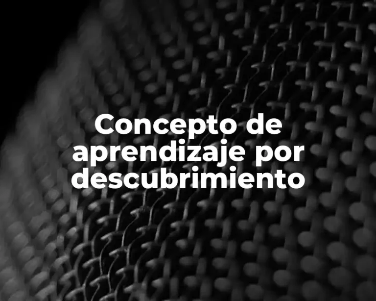 Concepto de aprendizaje por descubrimiento