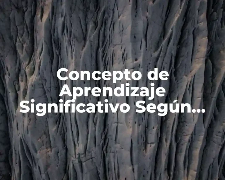 Concepto de Aprendizaje Significativo Según Vygotsky
