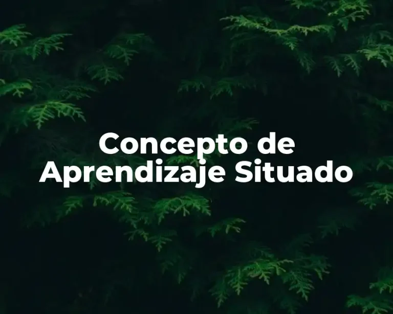 Concepto de Aprendizaje Situado