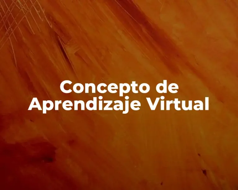 Concepto de Aprendizaje Virtual