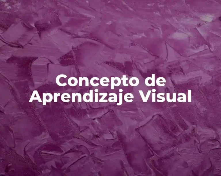 Concepto de Aprendizaje Visual