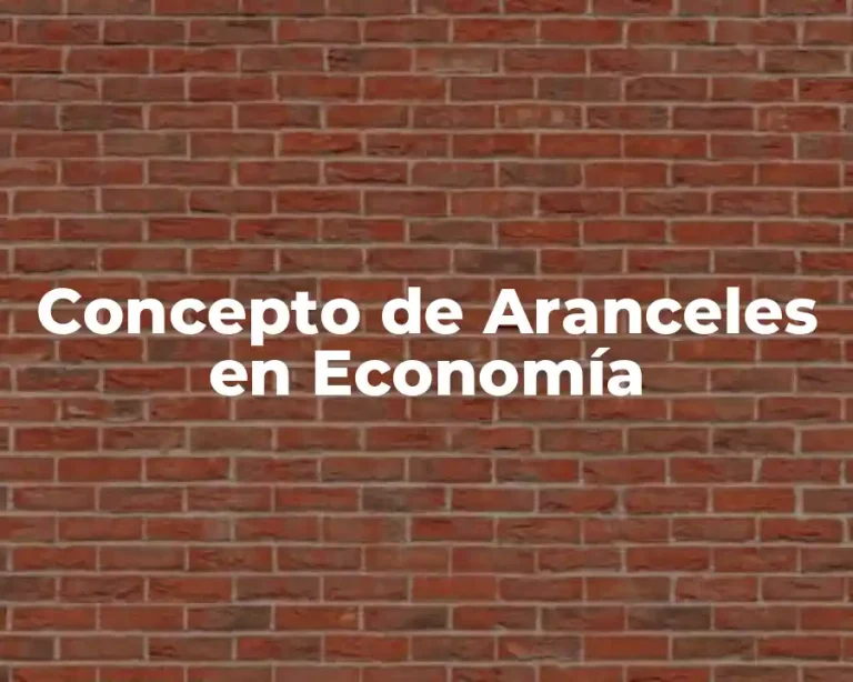 Concepto de Aranceles en Economía