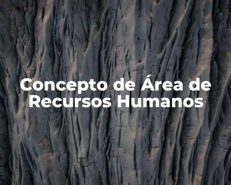 Concepto de Área de Recursos Humanos