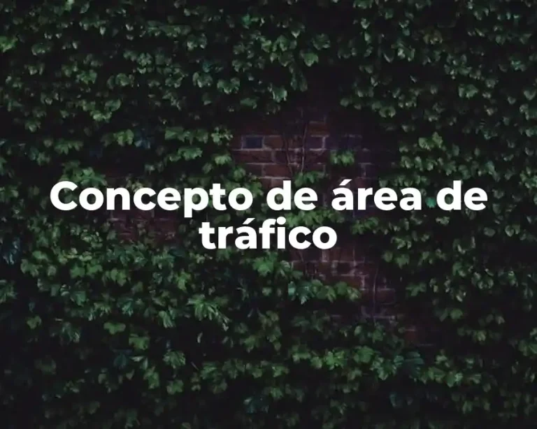 Concepto de área de tráfico