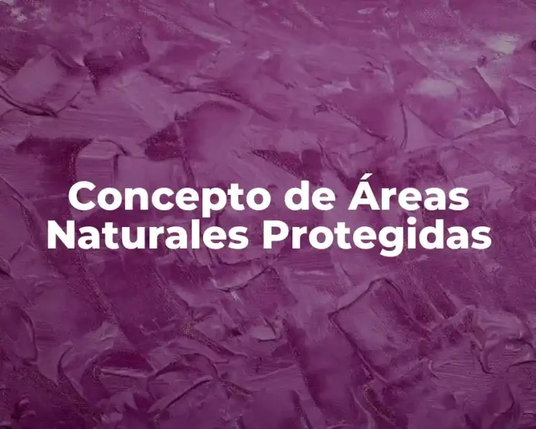 Concepto de Áreas Naturales Protegidas