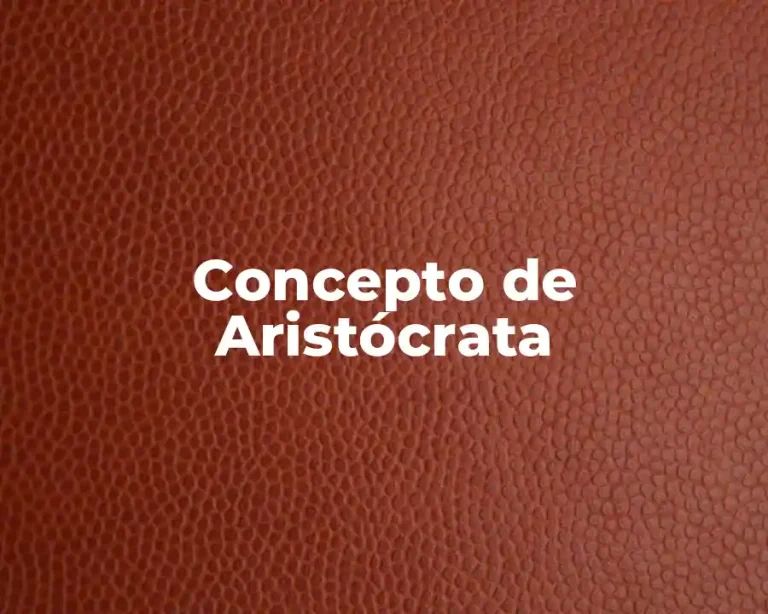 Concepto de Aristócrata