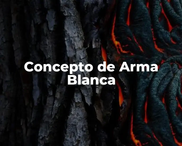 Concepto de Arma Blanca