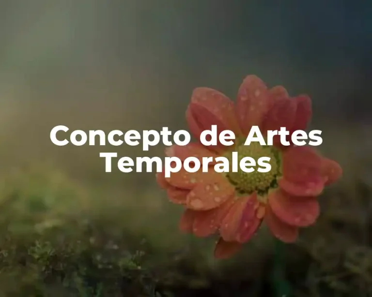 Concepto de Artes Temporales