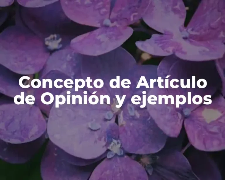 Concepto de Artículo de Opinión y ejemplos