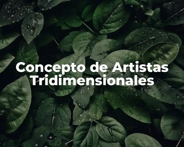Concepto de Artistas Tridimensionales