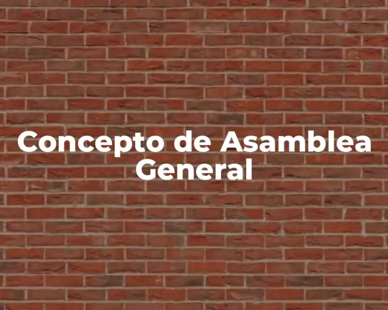 Concepto de Asamblea General