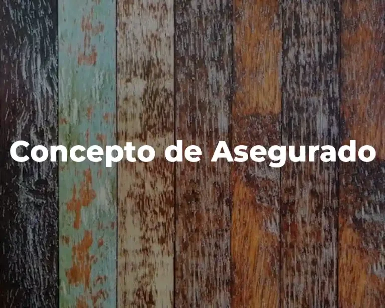 Concepto de Asegurado