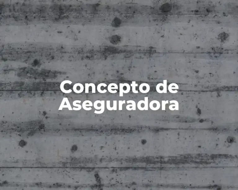 Concepto de Aseguradora
