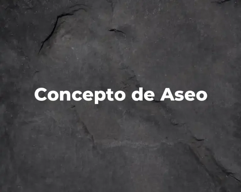 Concepto de Aseo