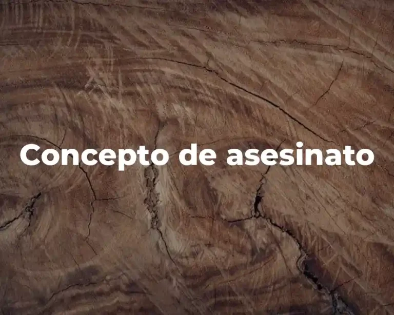 Concepto de asesinato