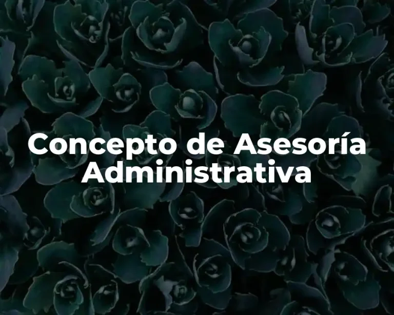 Concepto de Asesoría Administrativa