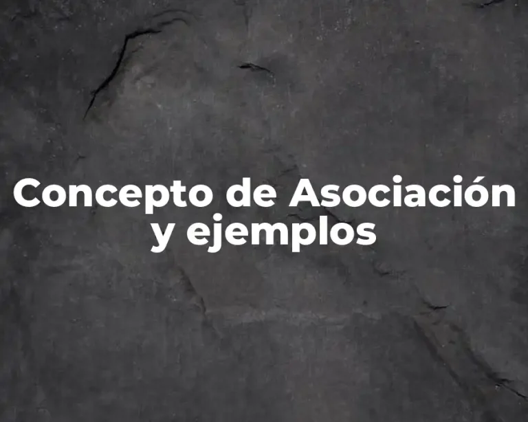 Concepto de Asociación y ejemplos