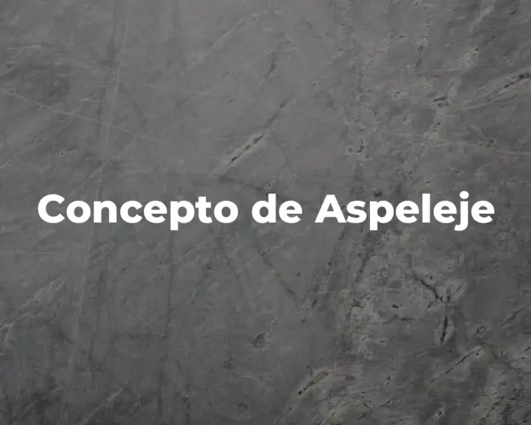Concepto de Aspeleje