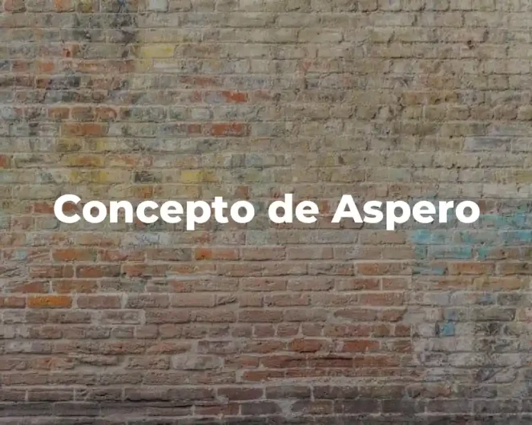Concepto de Aspero