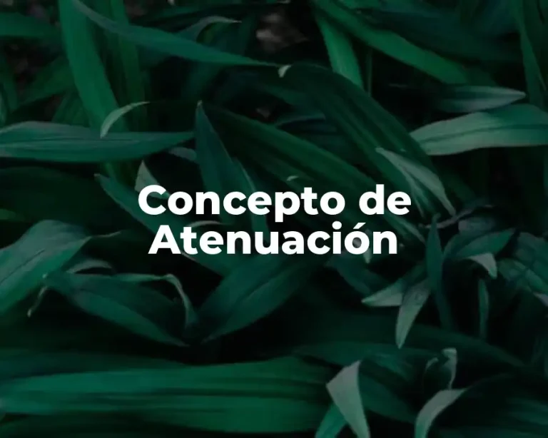 Concepto de Atenuación