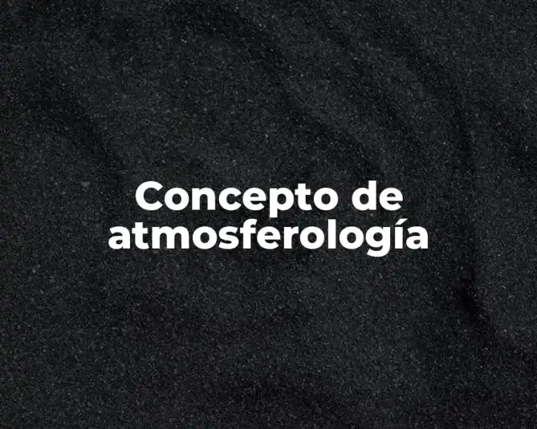 Concepto de atmosferología