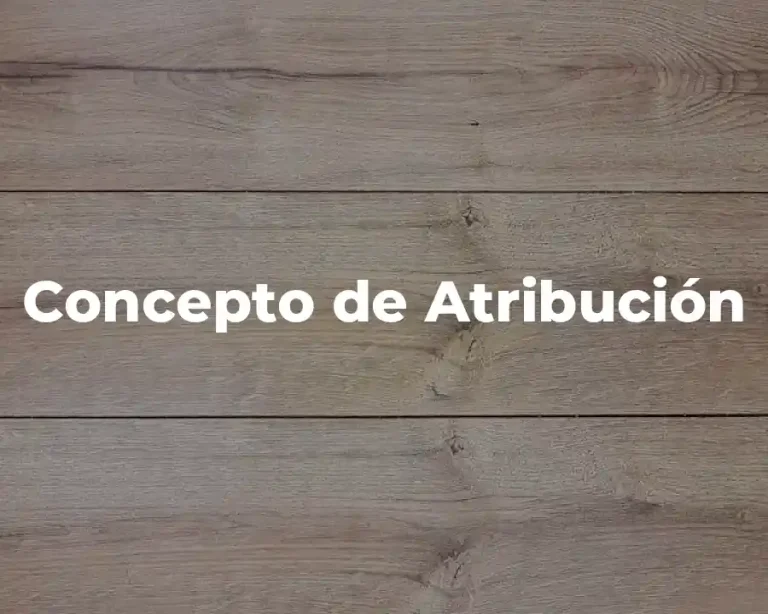 Concepto de Atribución