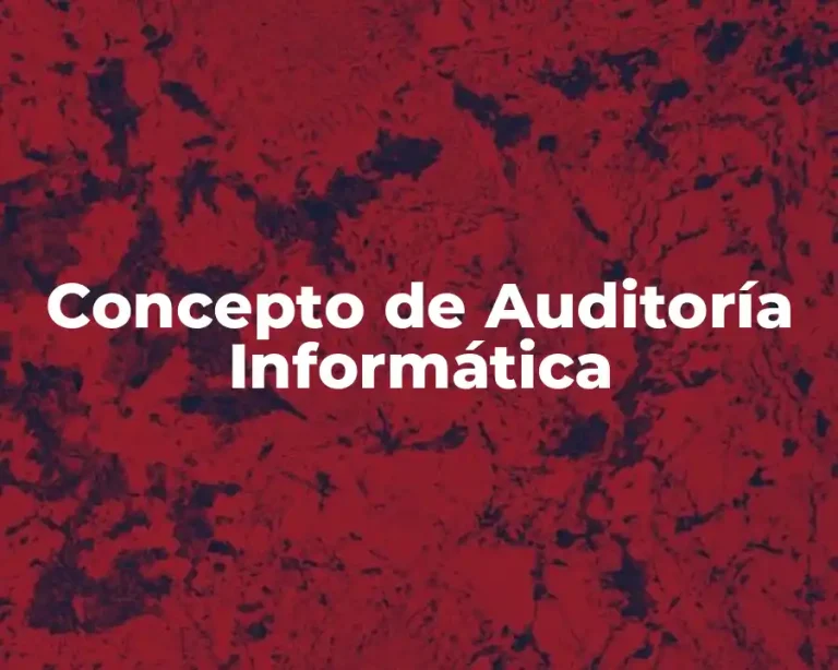 Concepto de Auditoría Informática