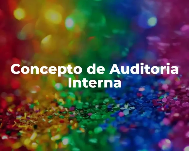 Concepto de Auditoria Interna